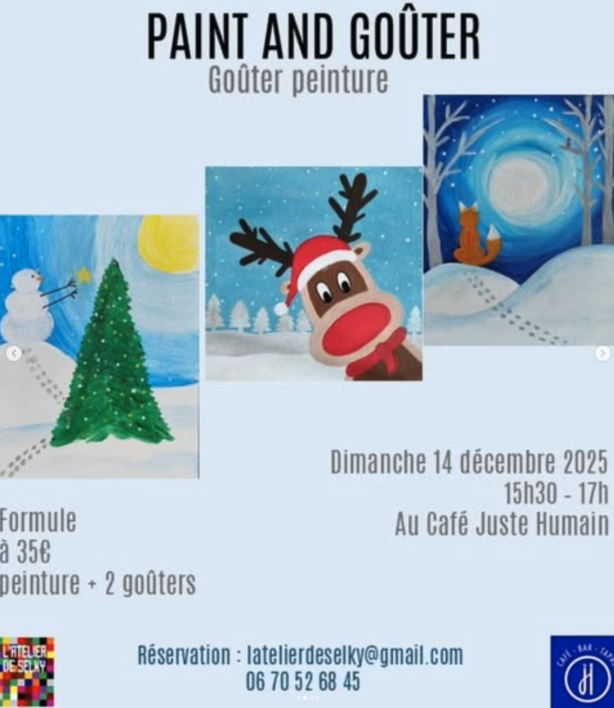 Affiche atelier peinture parents/enfants 14/12/25