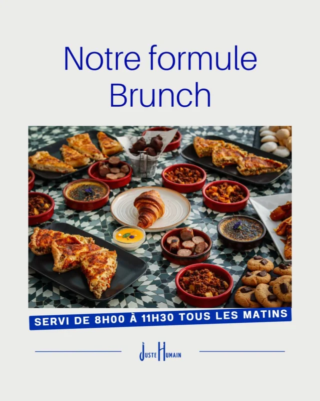 Les matins sont faits pour être savourés.Commencez la journée en douceur avec notre formule brunch, un généreux mélange de gourmandises salées et sucrées préparées avec soin.Viennoiseries, pancakes, toast avocat… il y en a pour toutes les envies, à déguster autour d'un bon café ou d'un jus de fruits, dans une ambiance conviviale.🕑 Servi tous les matins de 8h à 11h30
📍 Café Juste Humain - 6 Rue des Consuls, Port Ariane, LattesAlors, qui invitez-vous à bruncher ce week-end ?#cafejustehumain #brunch #portariane #bonplans #brunchmontpellier #lattes